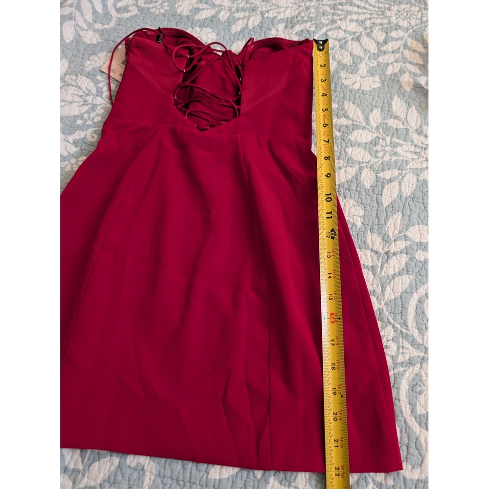 Oh Polly Eliska Strapless A-Line Mini Dress Fiery Red Corset NEW Size 0 feminine - Picture 13 of 13